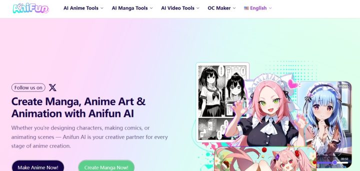 AI创作漫画和动画 Anifun AI